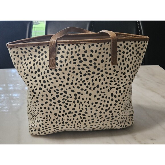 Marley Lilly Monogrammed Spotted Weekender Leopard Print Wide - Picture 2 of 10